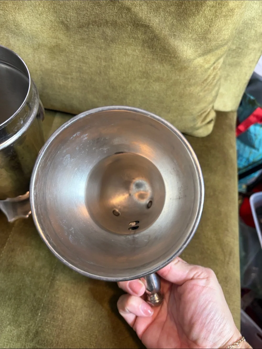 Restoration hardware Silver-Tone Penguin Cocktail Shaker with Handle and lid